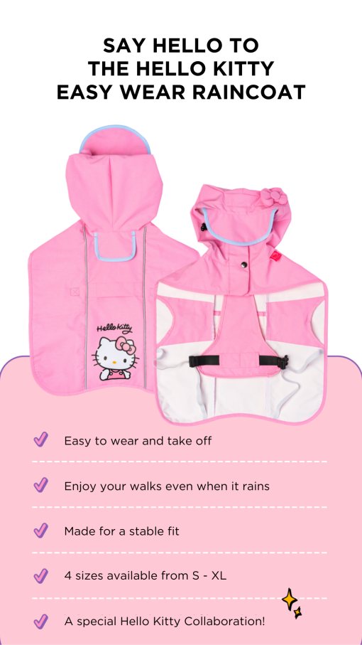 Hello Kitty Easy Wear Raincoat - Blue - Image 5