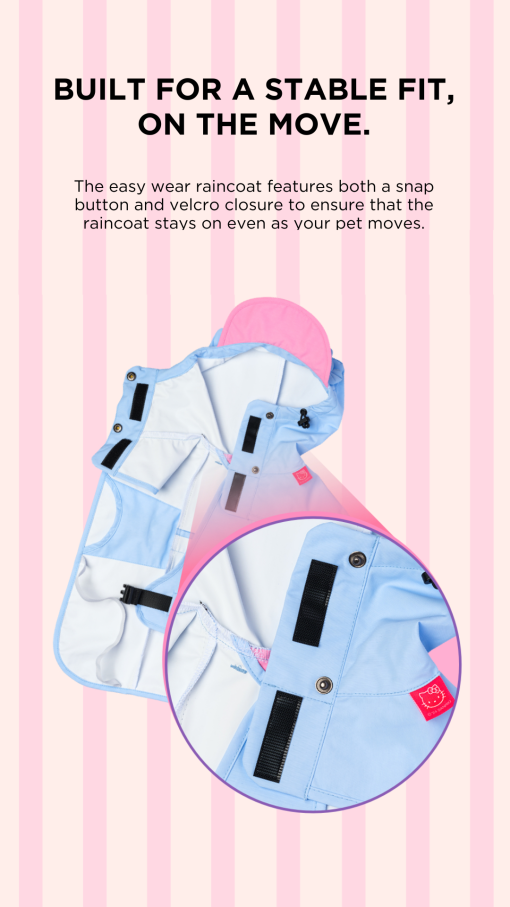 Hello Kitty Easy Wear Raincoat - Blue - Image 10