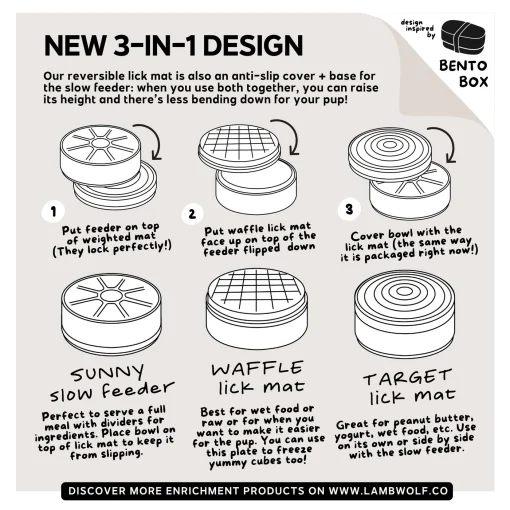 3 in 1 Bento Feeder (Lickmat + Slow Feeder) - Image 2