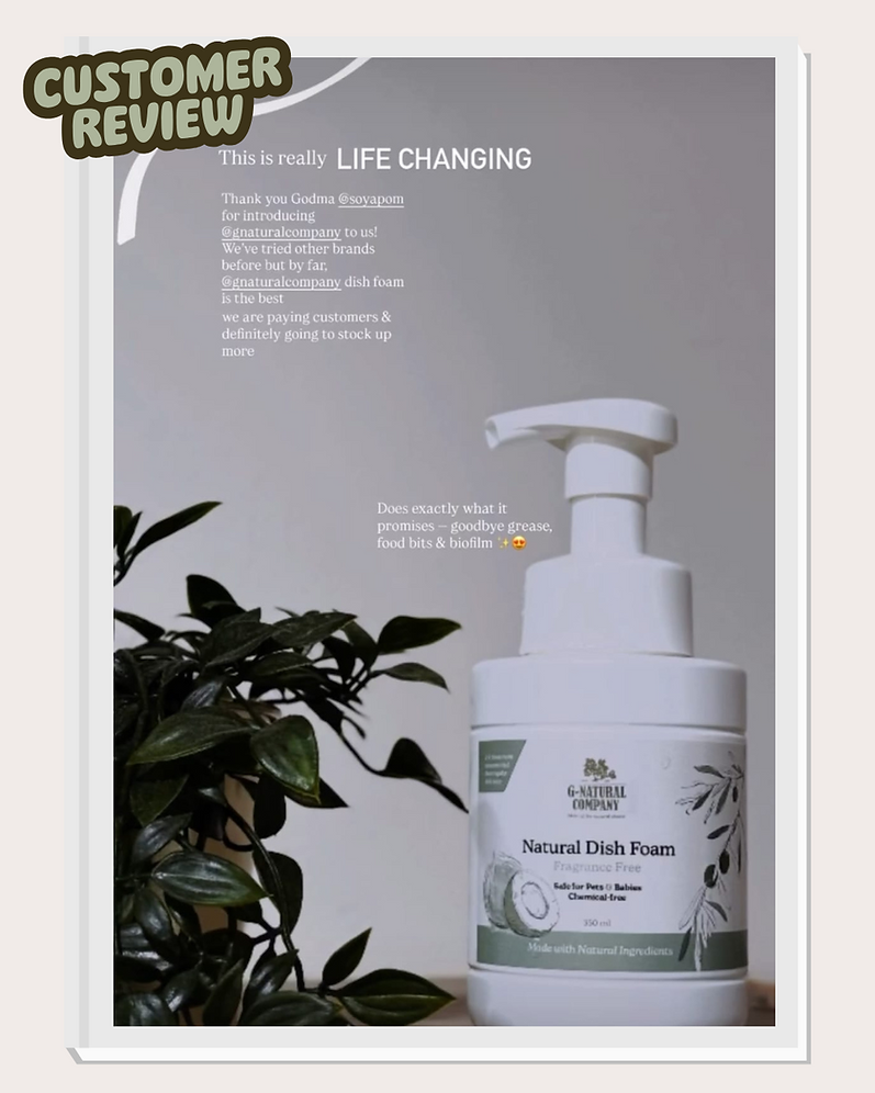 G-Natural: Natural Dish Foam (Fragrance Free) - Image 4